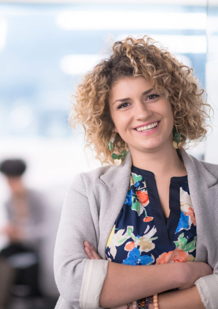 portrait of successful female software developer
